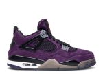 JORDAN  RETRO 4 x TRAVIS SCOTT "PURPLE SUEDE _ WHITE MIDSOLE"