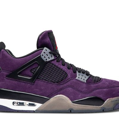 JORDAN  RETRO 4 x TRAVIS SCOTT "PURPLE SUEDE _ WHITE MIDSOLE"