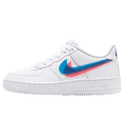 AIR FORCE 1  WHITE DOUBLE SWOOSH "Blue Pink"