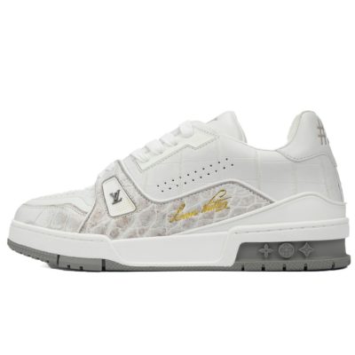 LOUIS VUITTON TRAINER «White Grey Gold»