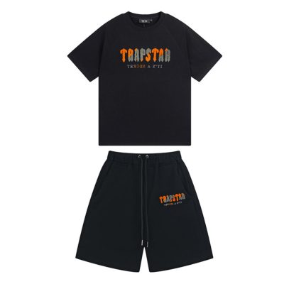 CONJUNTO CORTO TRAPSTAR «Black Orange Grey»