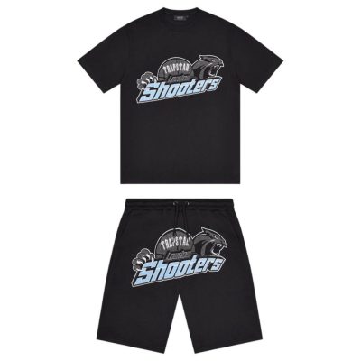 TRAPSTAR SHOOTERS CONJUNTO CORTO «Black Blue»