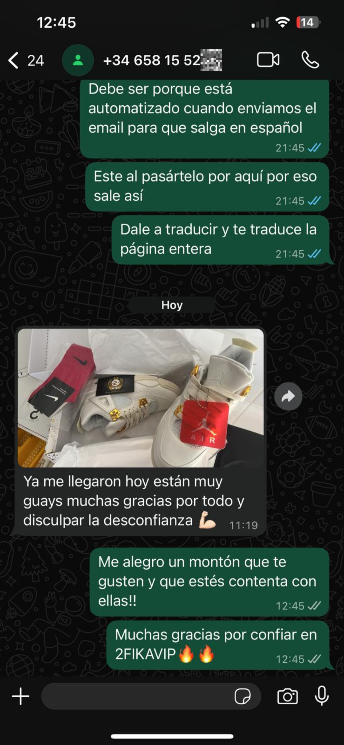 Conversación de cliente confirmando la entrega (11)