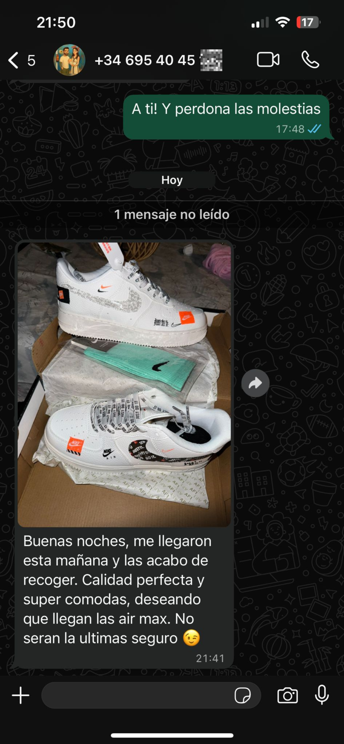 Conversación de cliente confirmando la entrega (5)