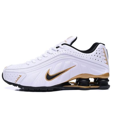NIKE SHOX R4 «White Black Gold»