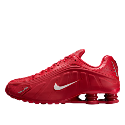 Nike Shox R4 sneaker in a "Gym Red"