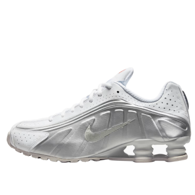 Nike Shox R4 White Metallic Silver
