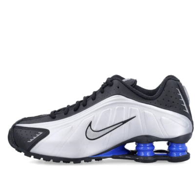 Nike Shox R4 Metallic Silver Racer Black Blue