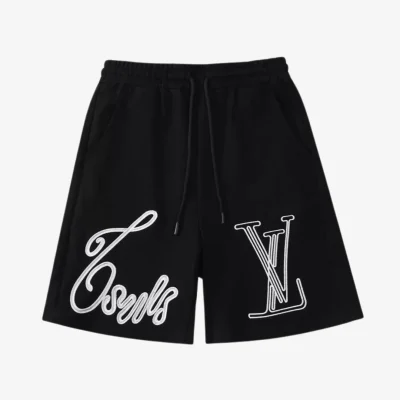Shorts LV Script Embroidery