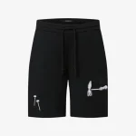Shorts LV Black Embroidered Tools