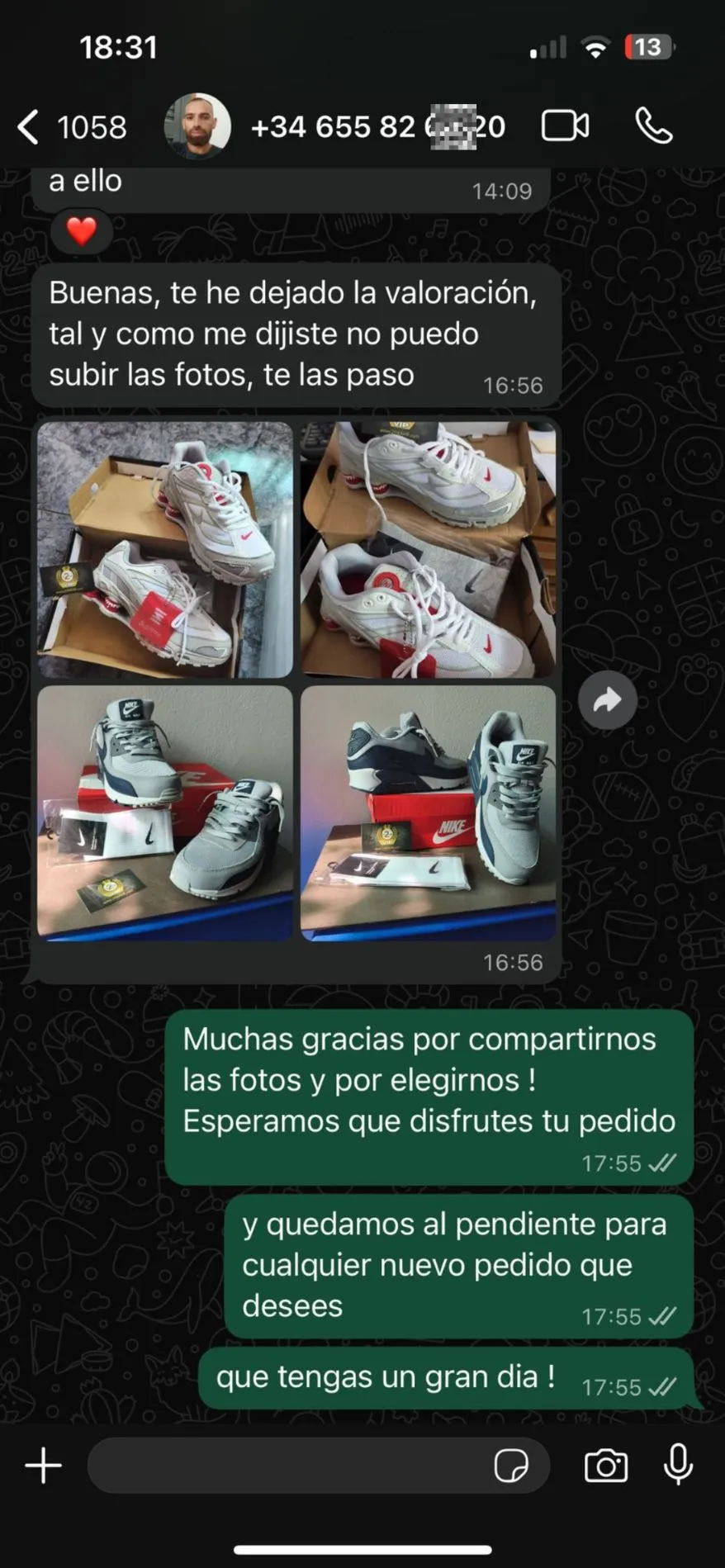 Conversación de cliente confirmando la entrega (7)
