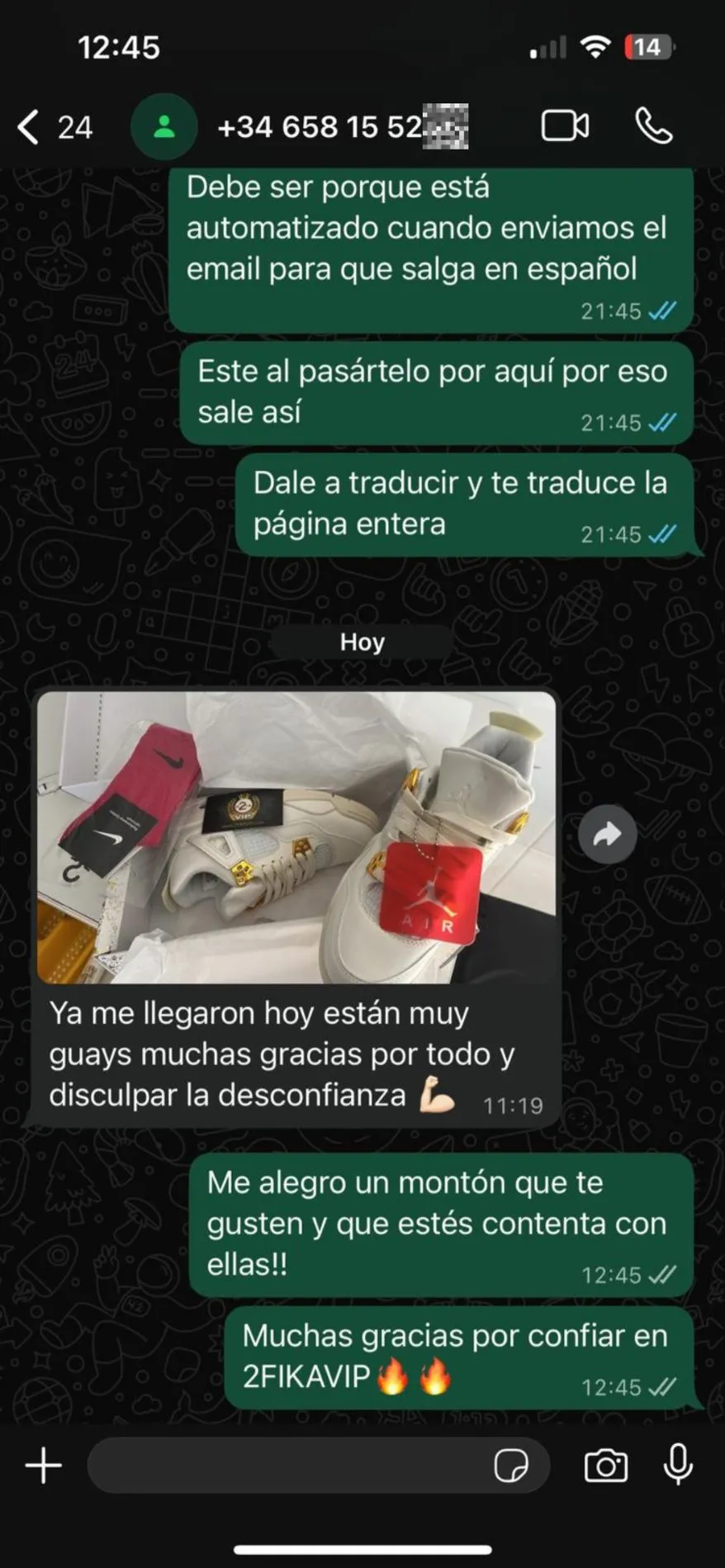 Conversación de cliente confirmando la entrega (16)