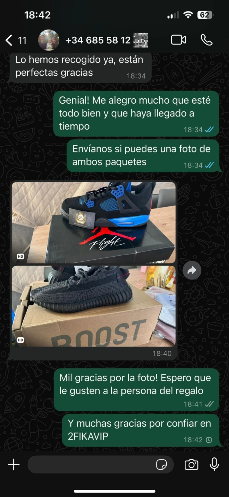 Conversación de cliente confirmando la entrega (19)