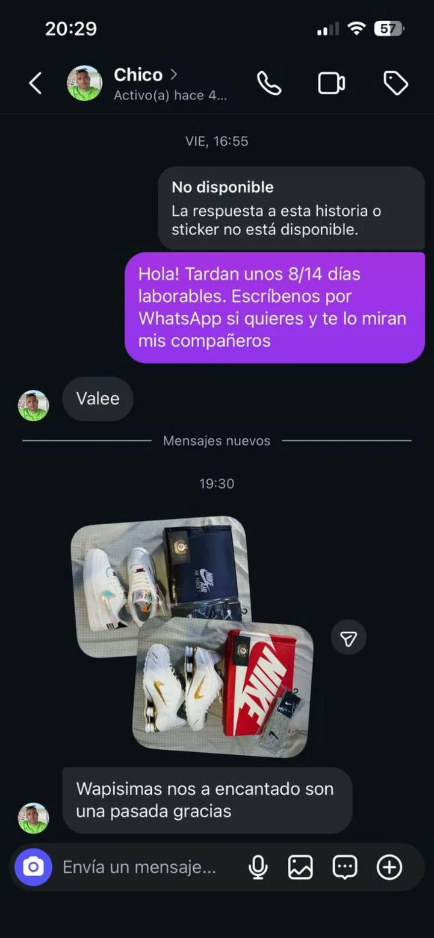 Conversación de cliente confirmando la entrega (4)